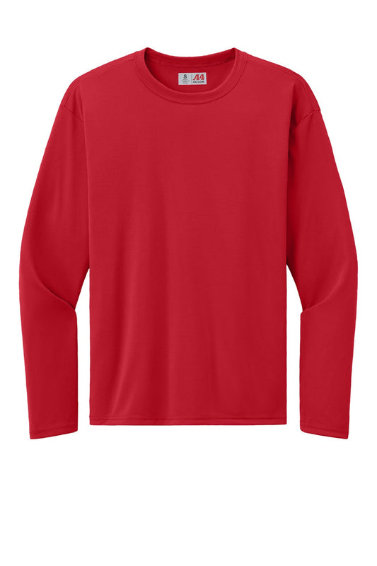 Mens AirFlex Long Sleeve Crewneck T-Shirt - Scarlet Red - COMING SOON