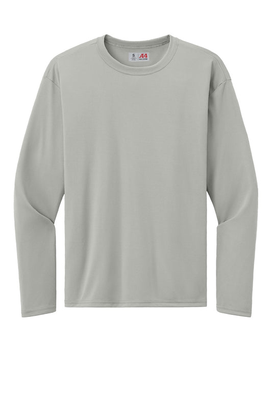 Mens AirFlex Long Sleeve Crewneck T-Shirt - Silver Grey - COMING SOON