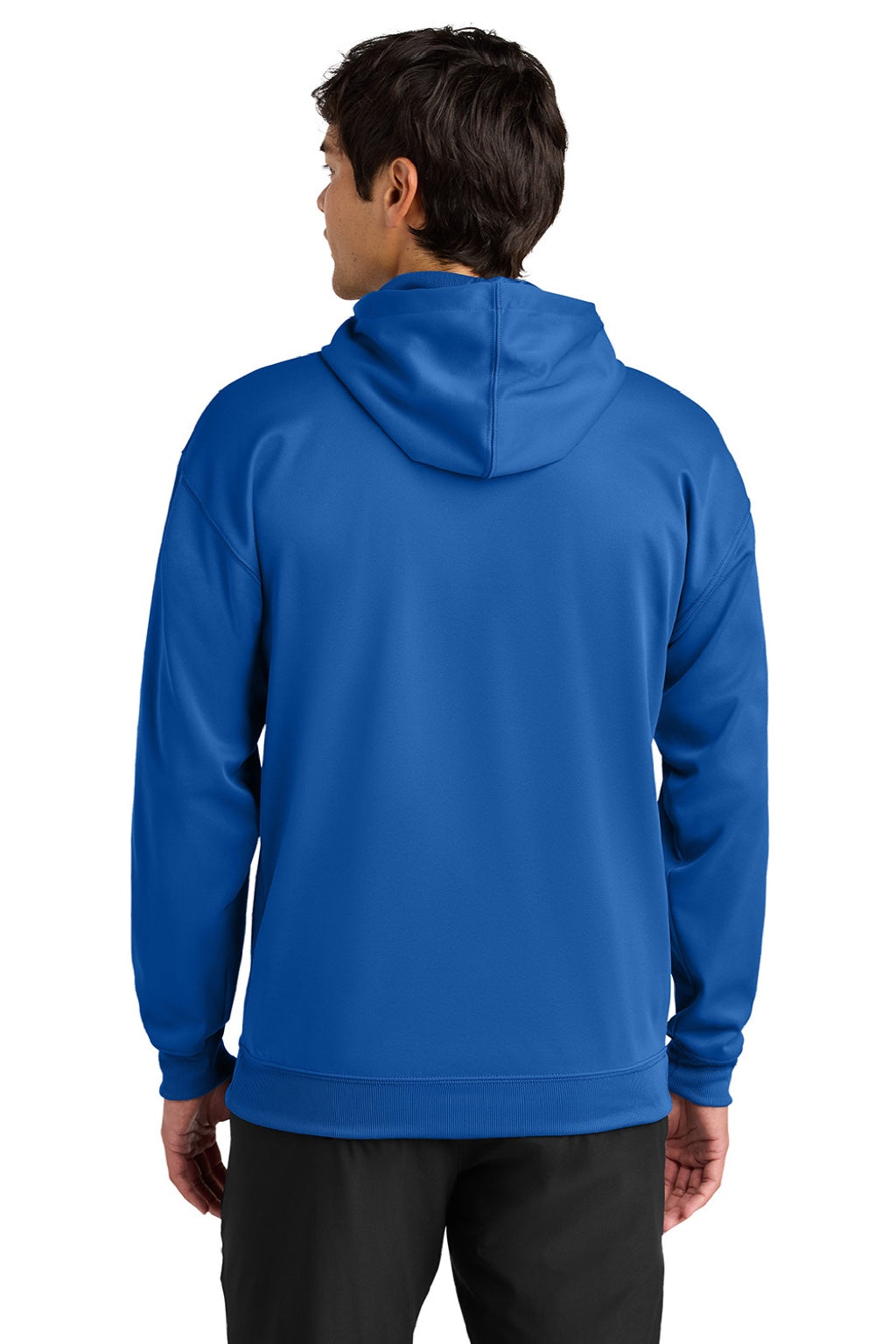 Mens Sprint Tech Fleece Hooded Sweatshirt w/ Pouch Pocket - Royal Blue