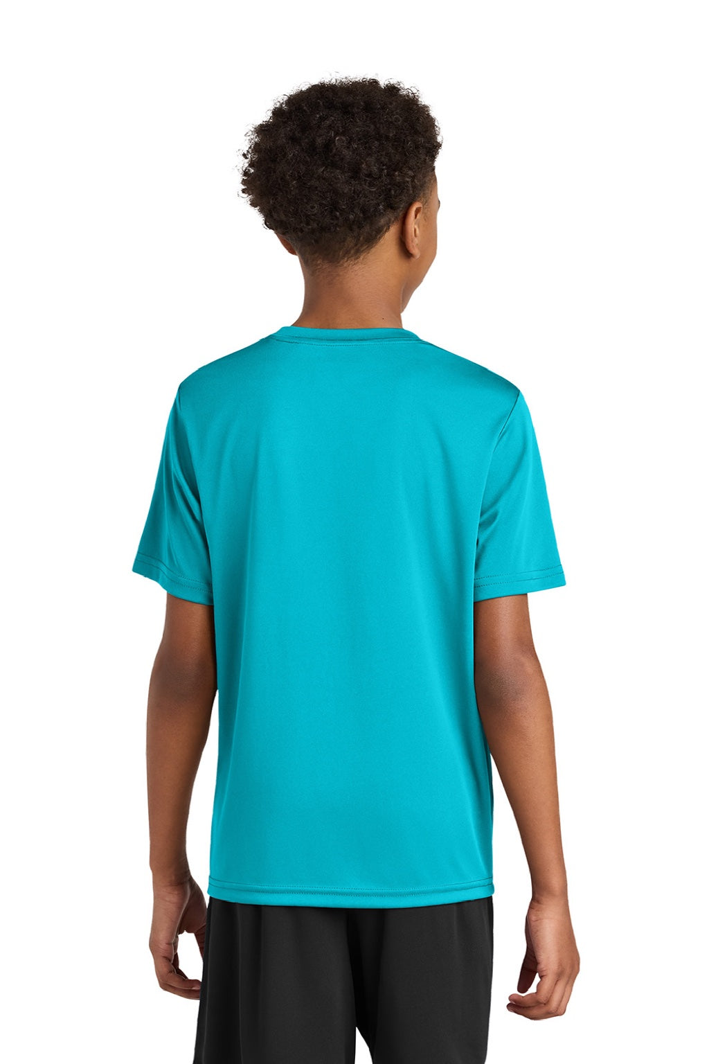 Youth Performance Moisture Wicking Short Sleeve Crewneck T-Shirt - Electric Blue