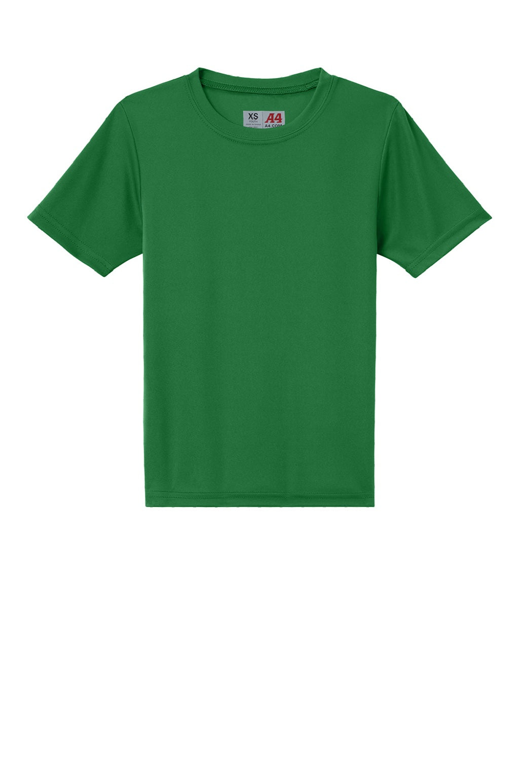 Youth Performance Moisture Wicking Short Sleeve Crewneck T-Shirt - Kelly Green