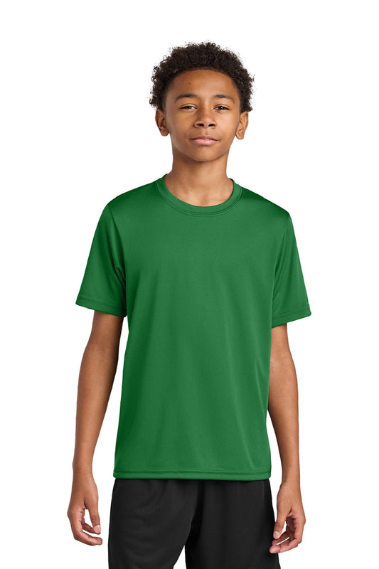 Youth Performance Moisture Wicking Short Sleeve Crewneck T-Shirt - Kelly Green