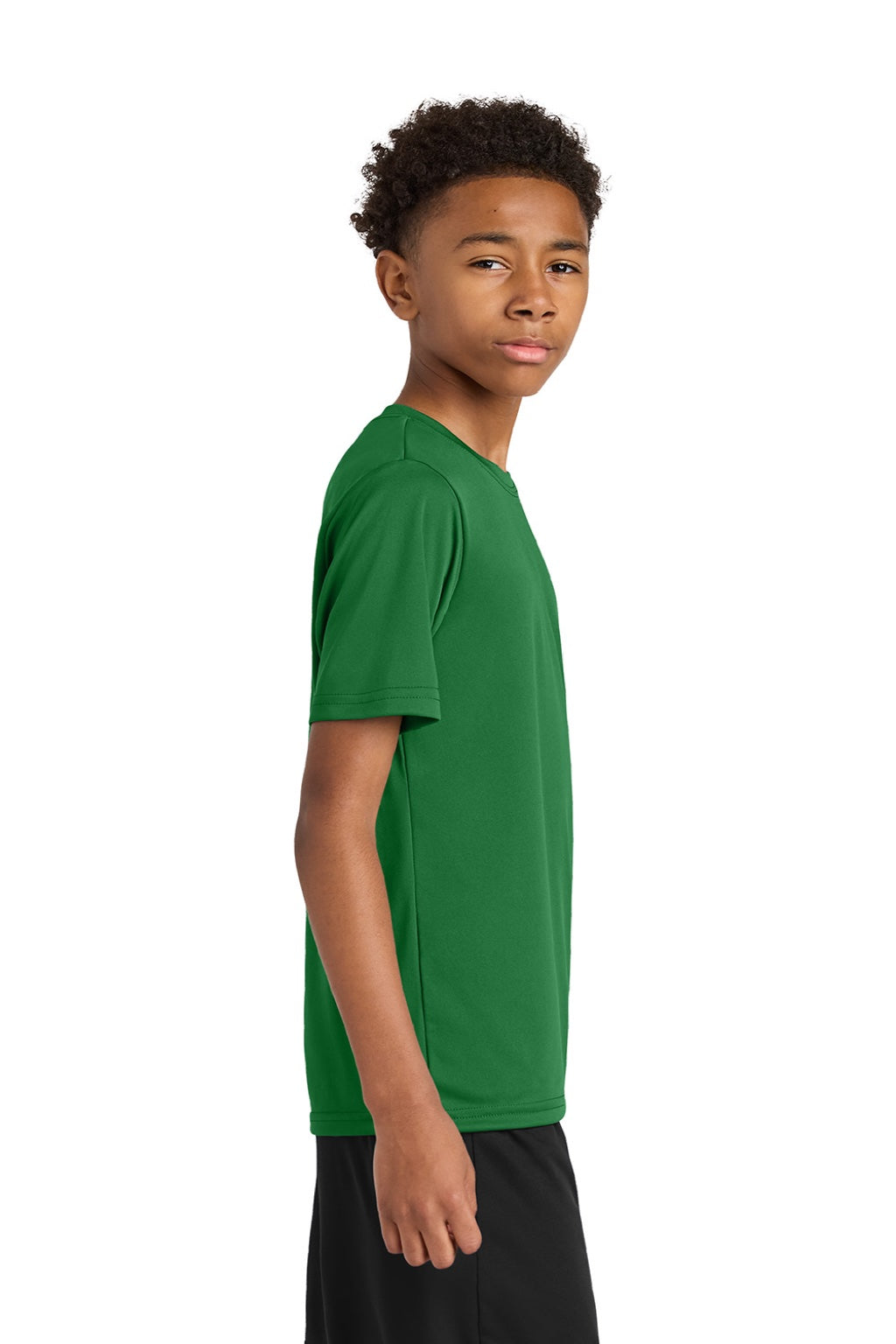 Youth Performance Moisture Wicking Short Sleeve Crewneck T-Shirt - Kelly Green