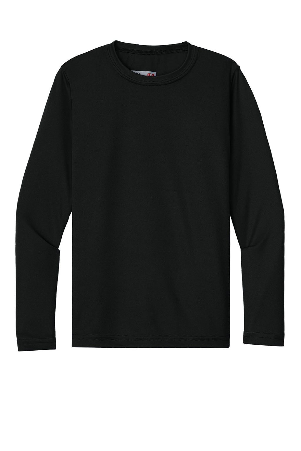 Youth Cooling Performance Long Sleeve Crewneck T-Shirt - Black - COMING SOON