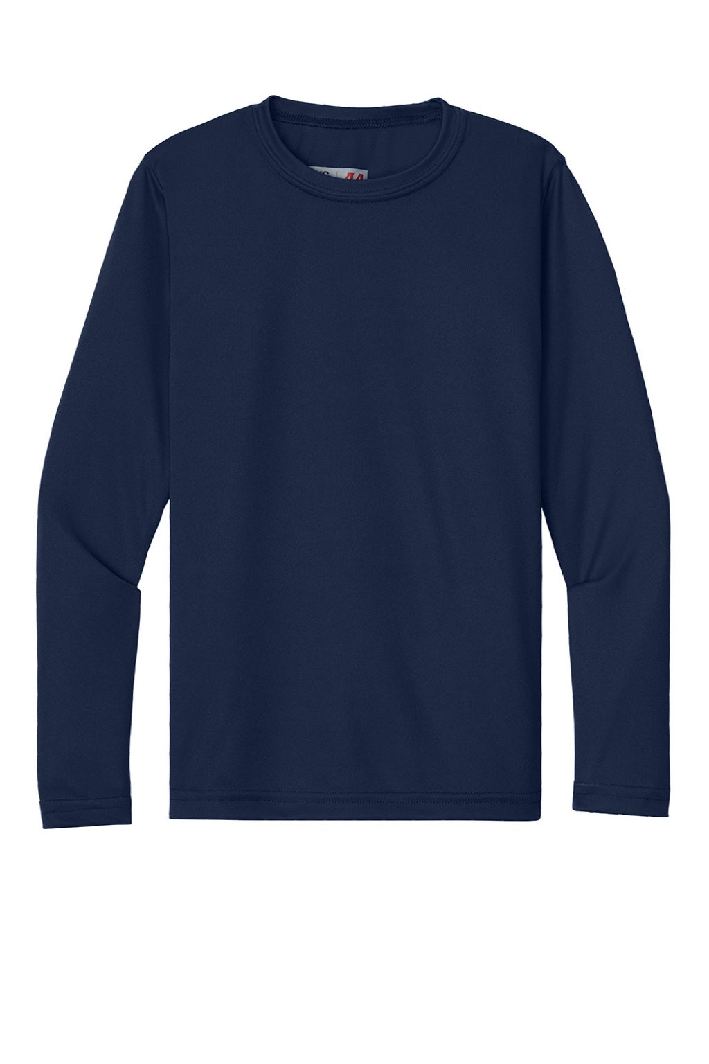 Youth Cooling Performance Long Sleeve Crewneck T-Shirt - Navy Blue - COMING SOON