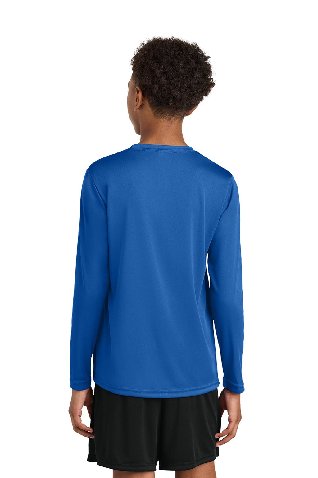 Youth Cooling Performance Long Sleeve Crewneck T-Shirt - Royal Blue - COMING SOON
