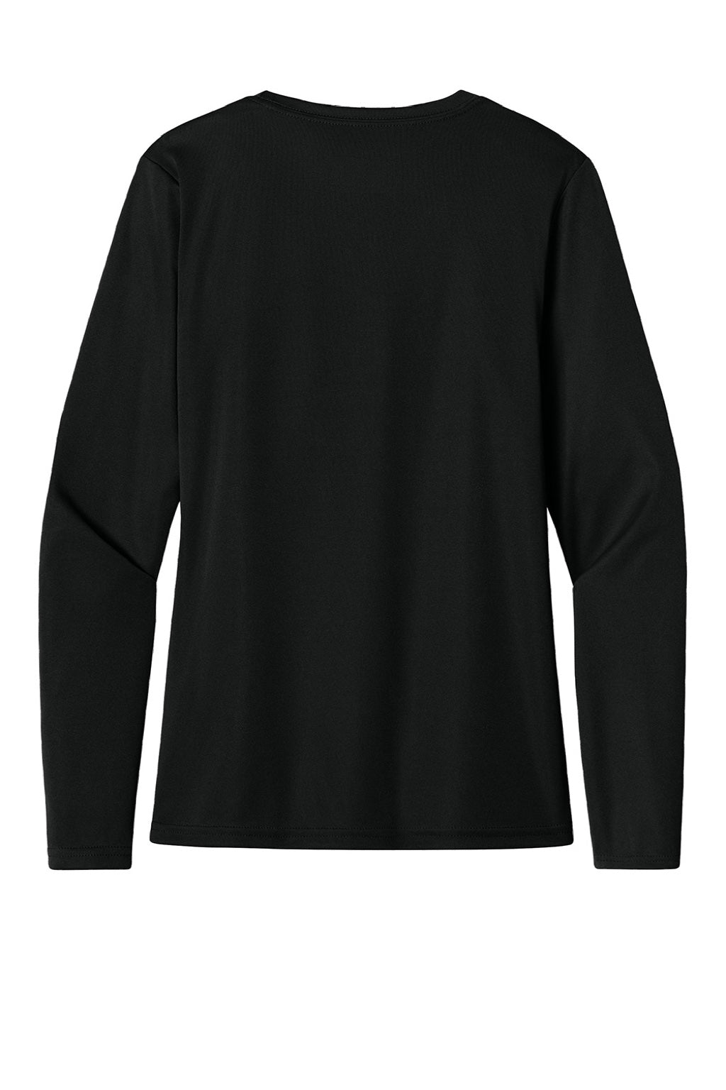 Womens Cooling Performance Long Sleeve Crewneck T-Shirt - Black - COMING SOON