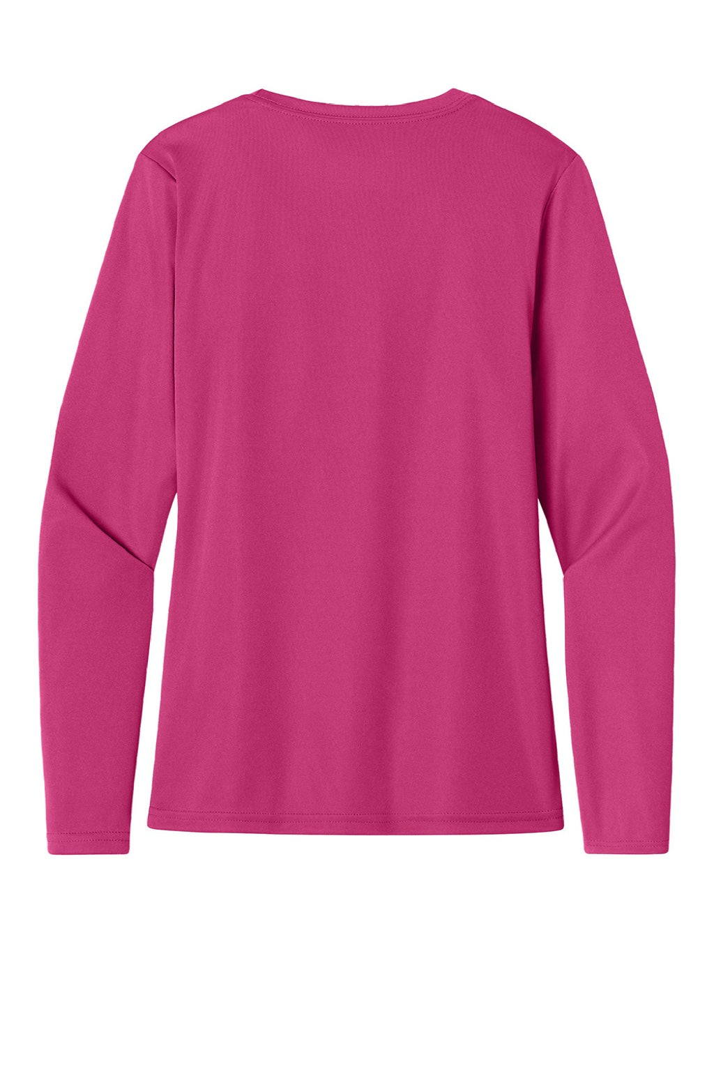 Womens Cooling Performance Long Sleeve Crewneck T-Shirt - Fuchsia Pink - COMING SOON