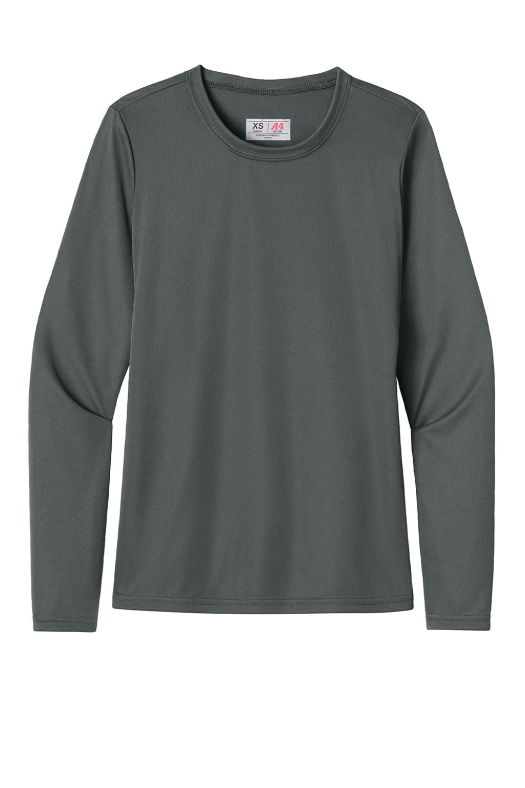 Womens Cooling Performance Long Sleeve Crewneck T-Shirt - Graphite Grey - COMING SOON