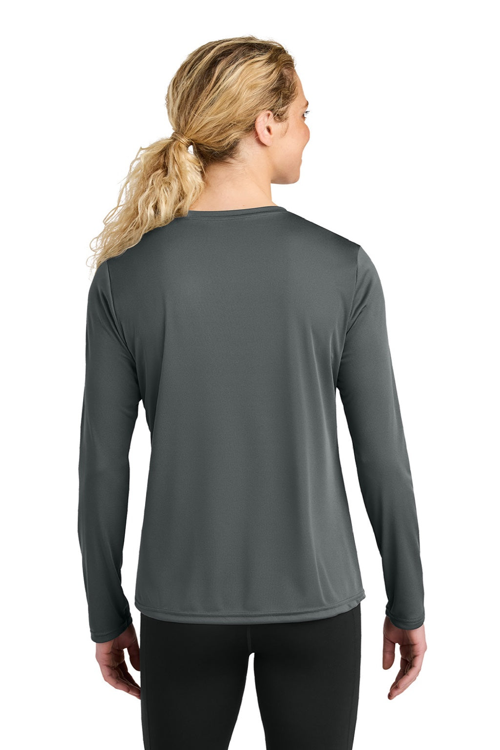 Womens Cooling Performance Long Sleeve Crewneck T-Shirt - Graphite Grey - COMING SOON