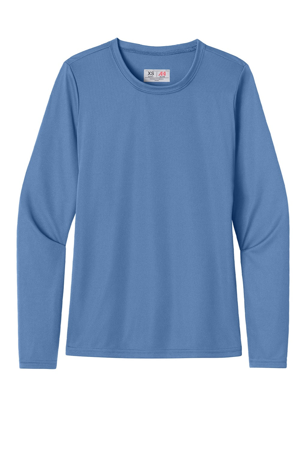Womens Cooling Performance Long Sleeve Crewneck T-Shirt - Light Blue - COMING SOON
