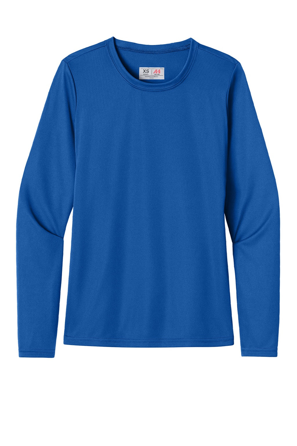 Womens Cooling Performance Long Sleeve Crewneck T-Shirt - Royal Blue - COMING SOON