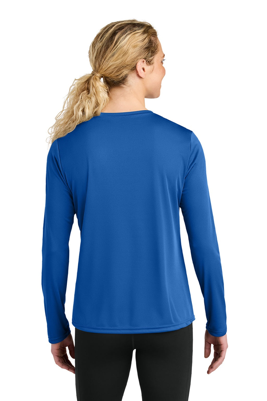 Womens Cooling Performance Long Sleeve Crewneck T-Shirt - Royal Blue - COMING SOON