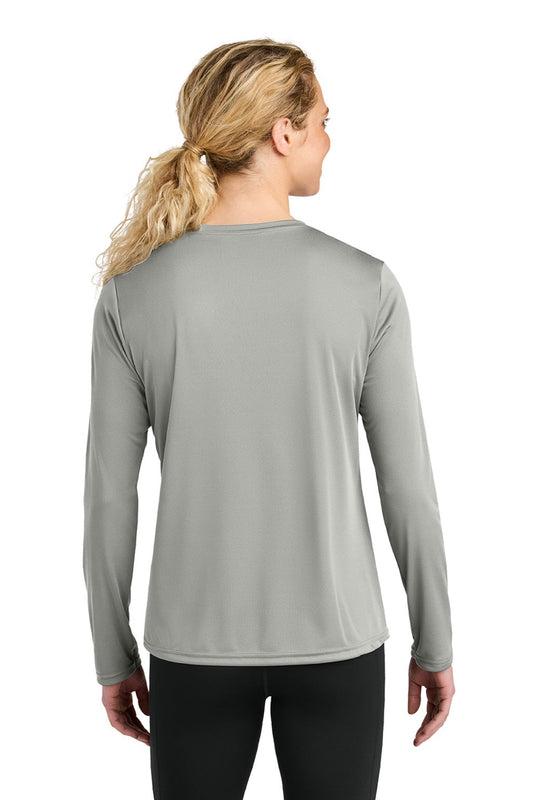 Womens Cooling Performance Long Sleeve Crewneck T-Shirt - Silver Grey - COMING SOON