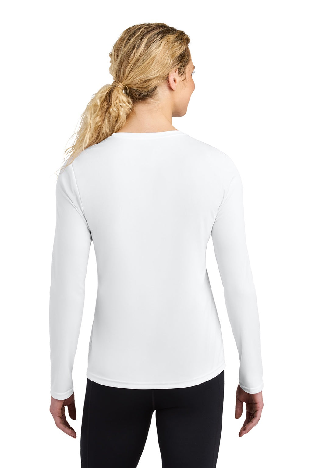 Womens Cooling Performance Long Sleeve Crewneck T-Shirt - White - COMING SOON