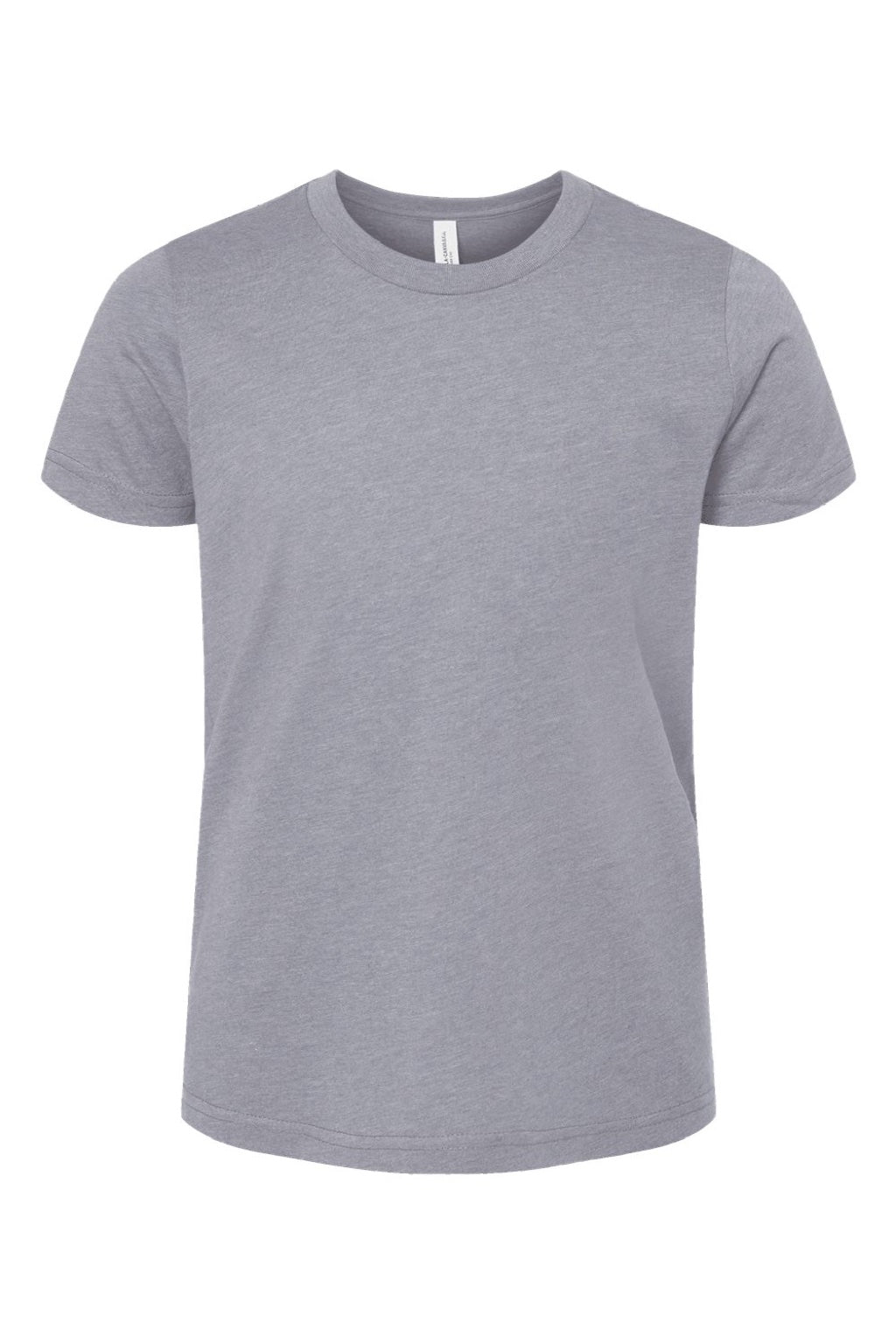 Youth CVC Short Sleeve Crewneck T-Shirt - Heather Storm Blue - NEW