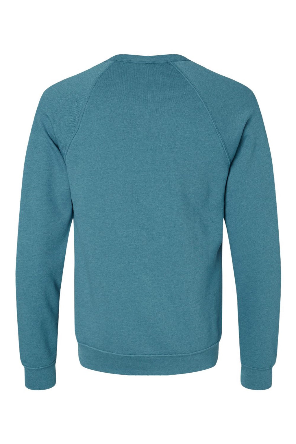 Mens Sponge Fleece Crewneck Sweatshirt - Heather Deep Teal Blue - NEW