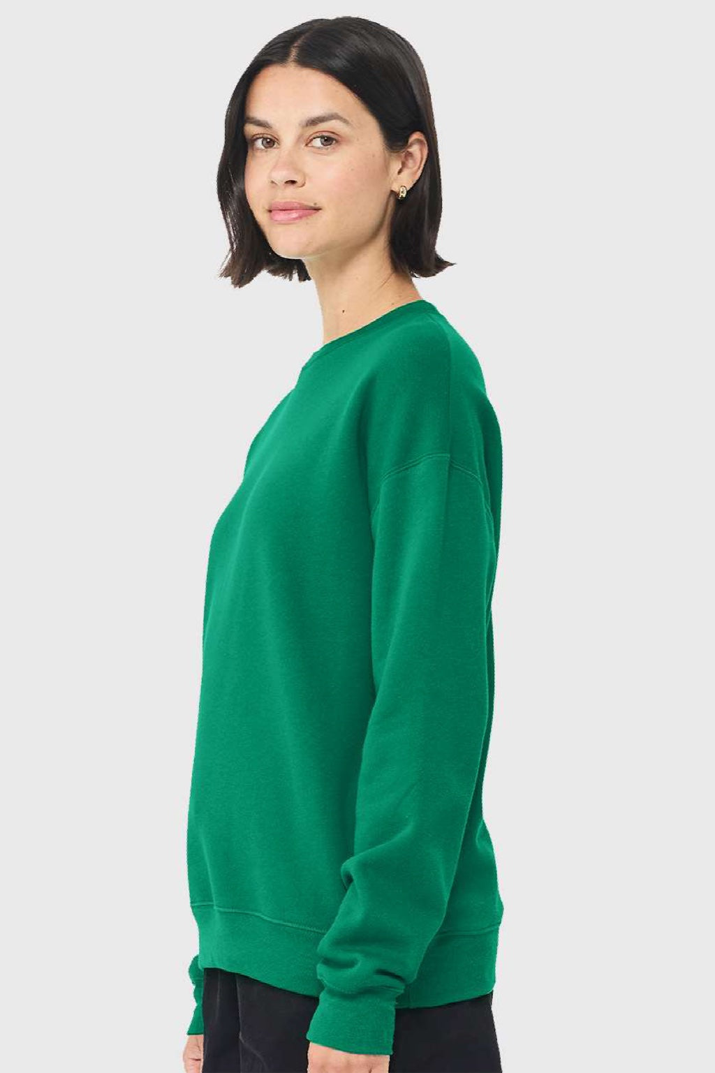 Mens Fleece Crewneck Sweatshirt - Kelly Green - NEW