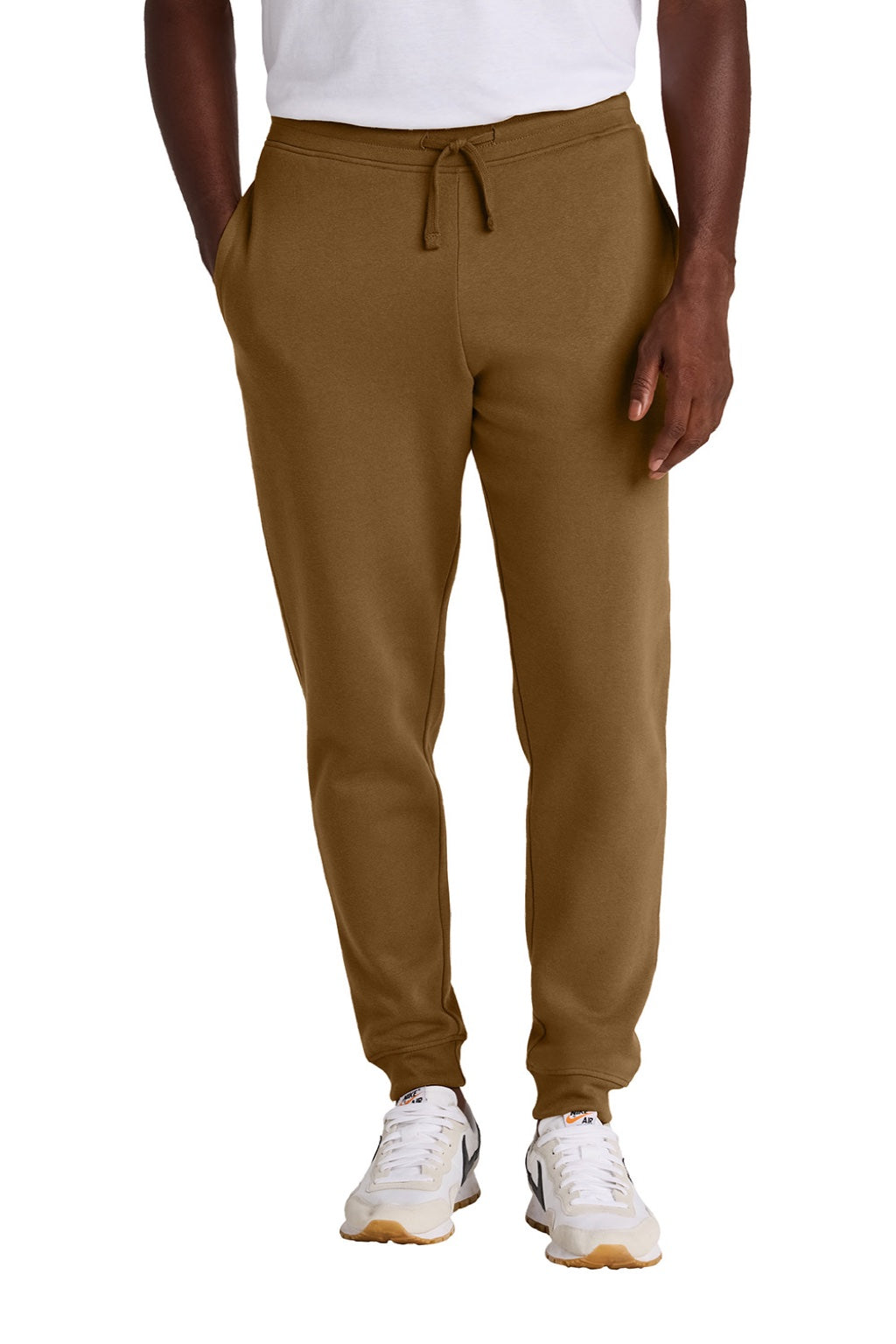 Mens V.I.T. Fleece Jogger Sweatpants w/ Pockets - Duck Brown - NEW