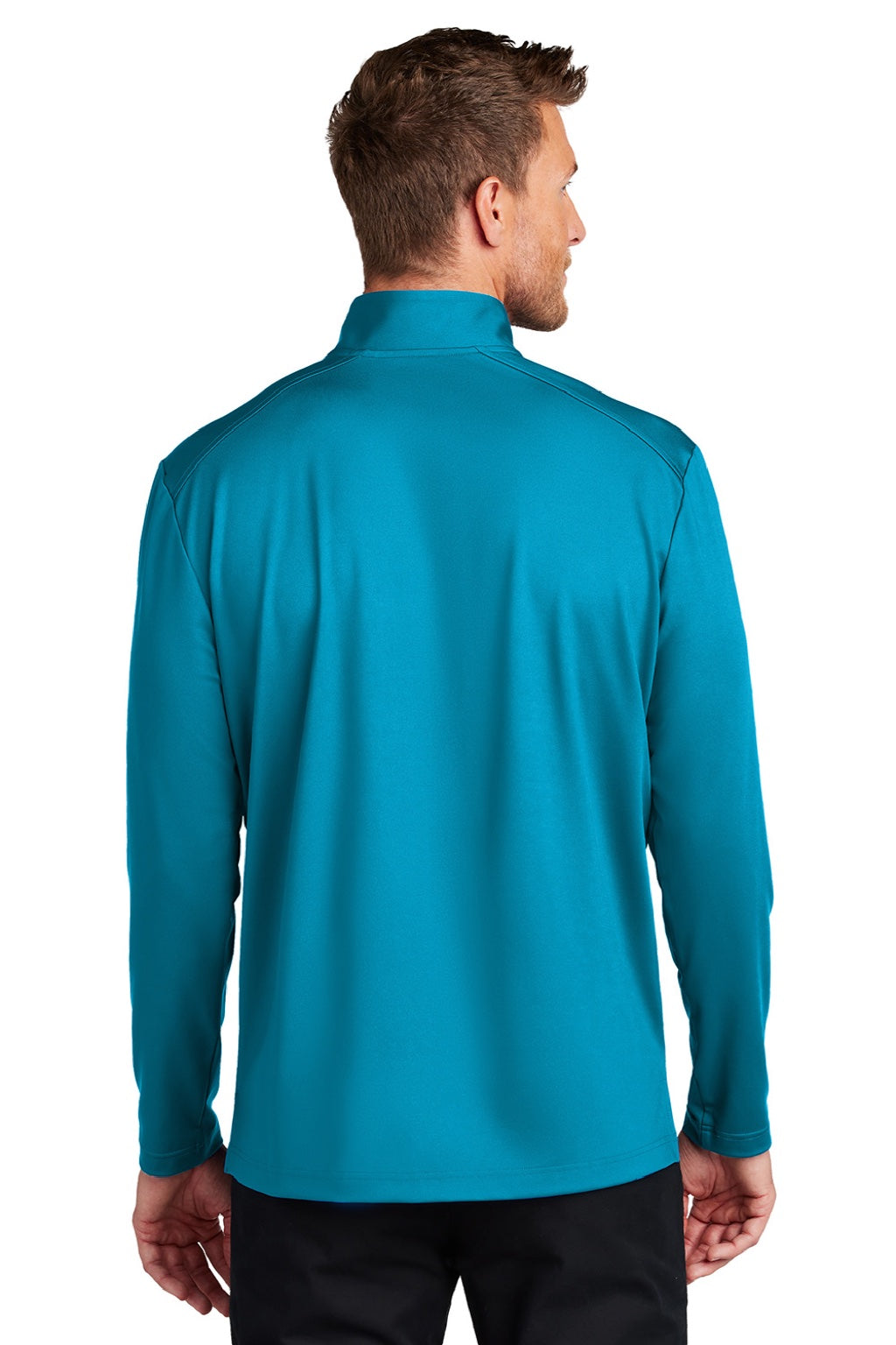 Mens C-FREE Double Knit Moisture Wicking 1/4 Zip Sweatshirt - Parcel Blue - NEW