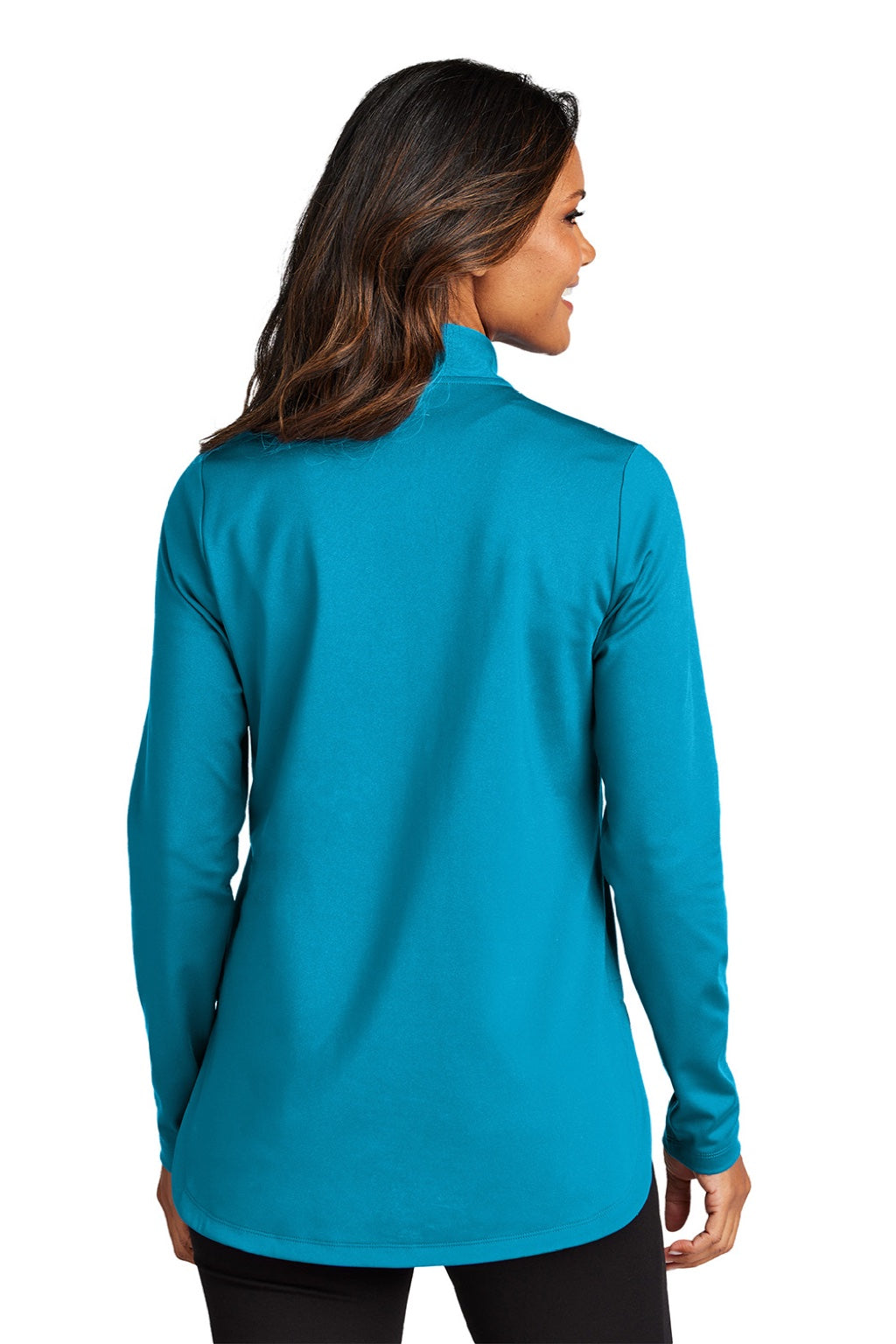 Womens C-FREE Double Knit Moisture Wicking 1/4 Zip Sweatshirt - Parcel Blue - NEW