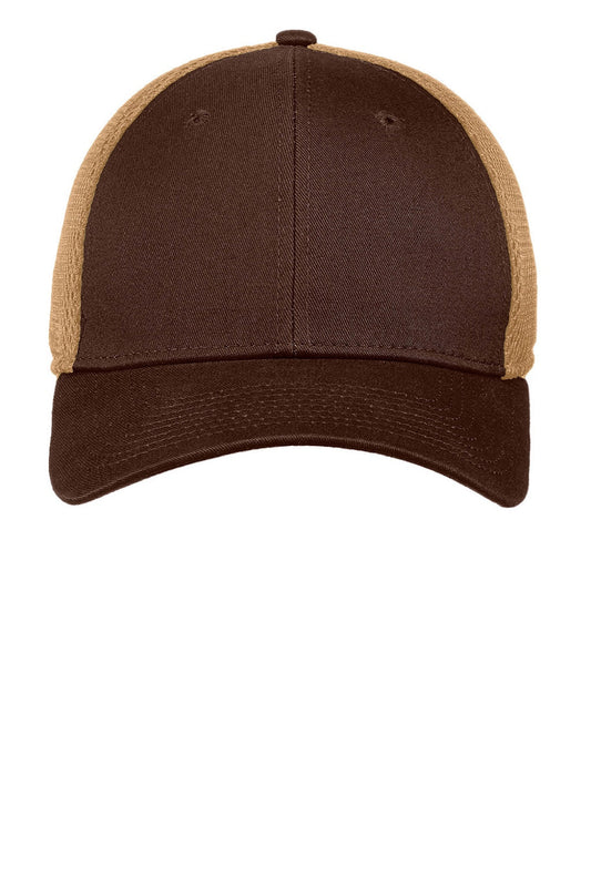 New Era Hats Mens Stretch Fit Hat - Chocolate Brown/Khaki - NEW