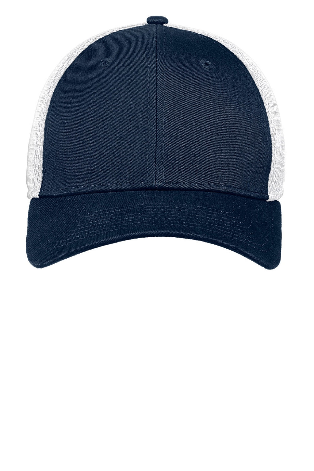 New Era Hats Mens Stretch Fit Hat - Deep Navy Blue/White - NEW