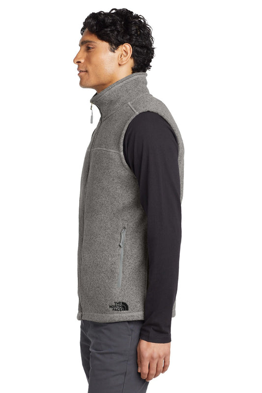 Mens Sweater Fleece Full Zip Vest - Heather Medium Grey - COMING SOON