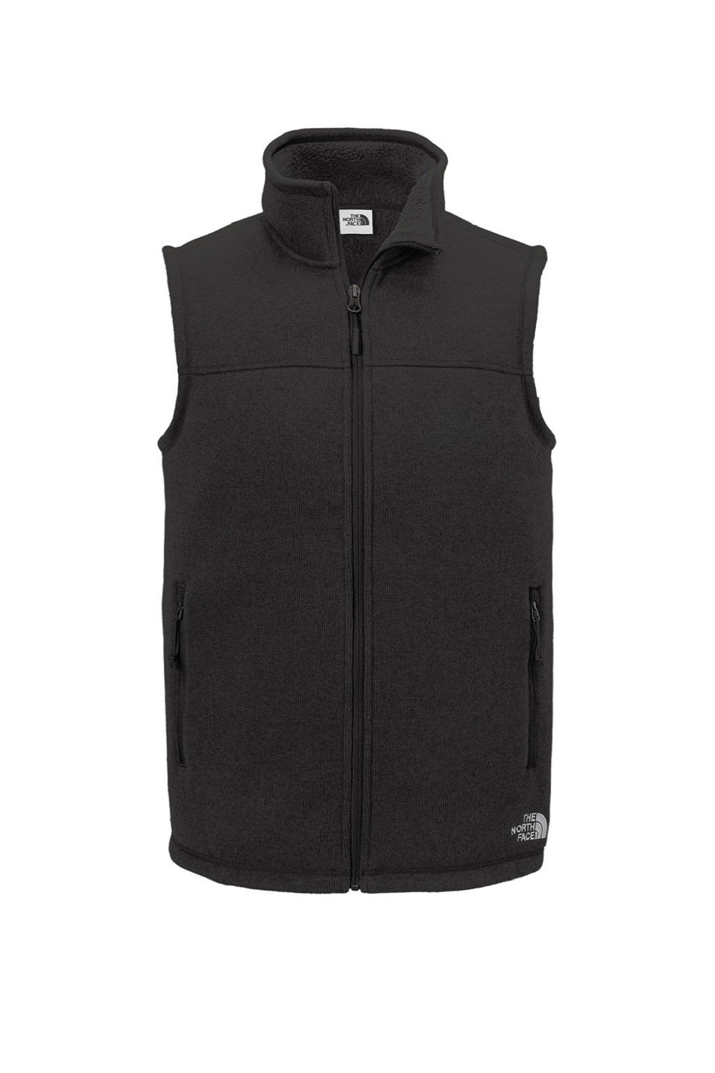 Mens Sweater Fleece Full Zip Vest - Heather Black - COMING SOON