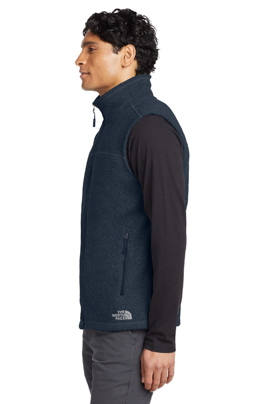 Mens Sweater Fleece Full Zip Vest - Heather Urban Navy Blue - COMING SOON