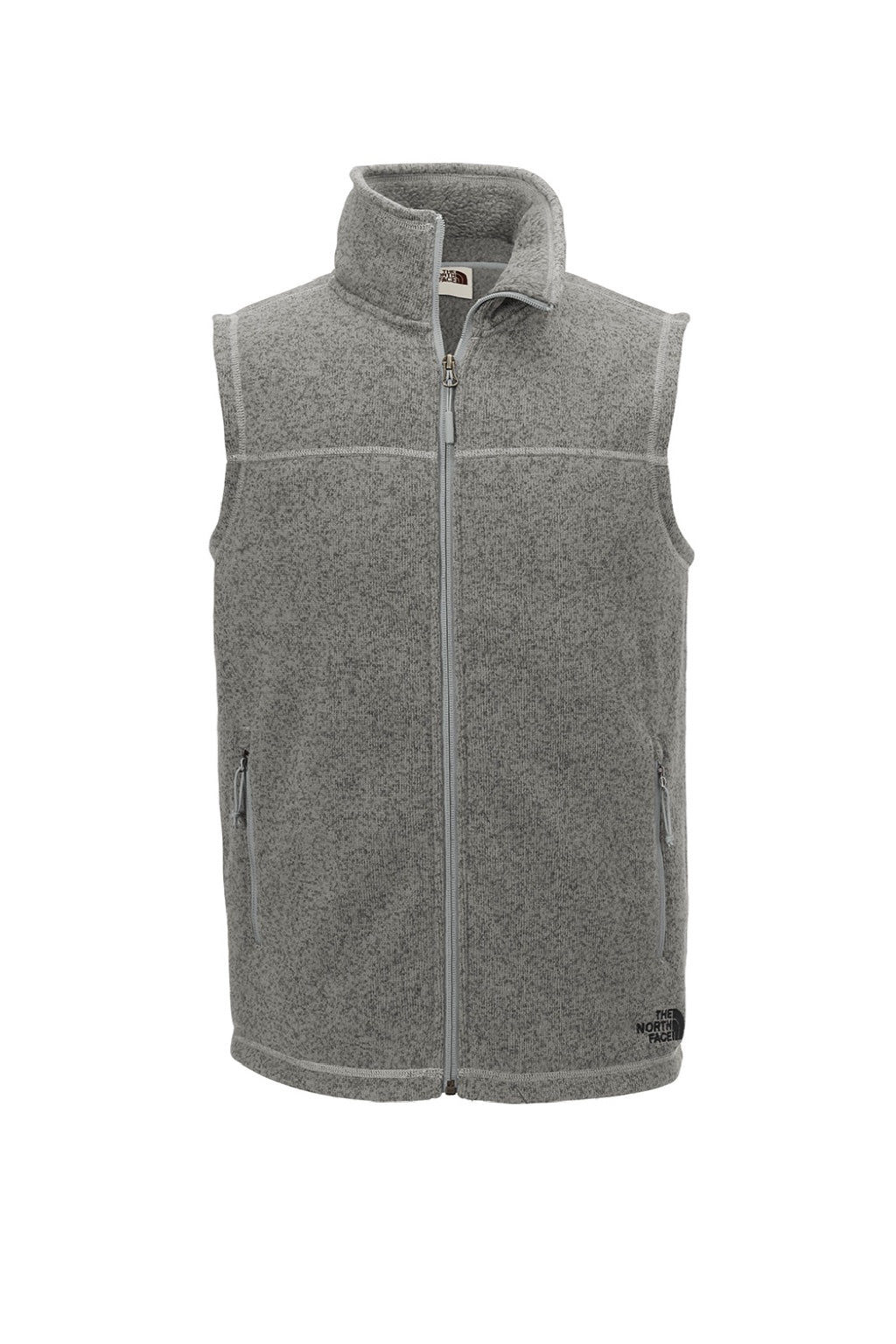 Mens Sweater Fleece Full Zip Vest - Heather Medium Grey - COMING SOON