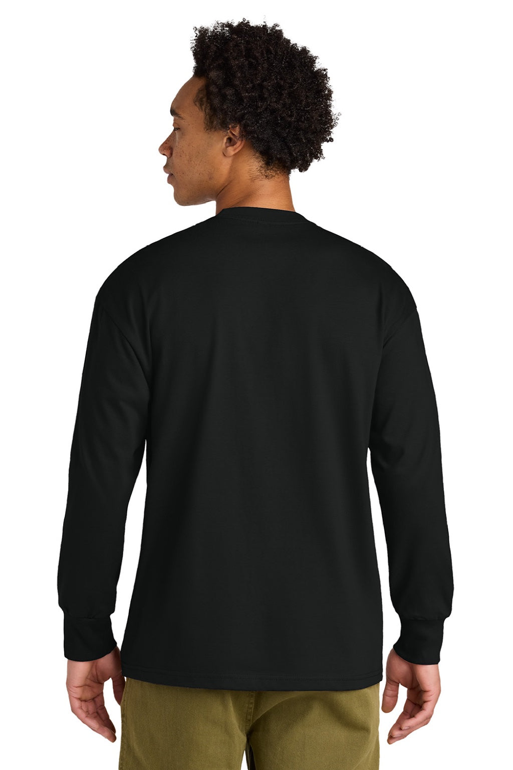 Mens Long Sleeve Crewneck T-Shirt - Black - COMING SOON