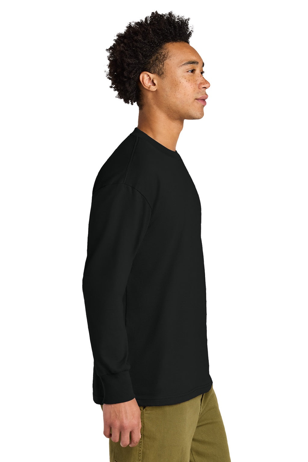 Mens Long Sleeve Crewneck T-Shirt - Black - COMING SOON