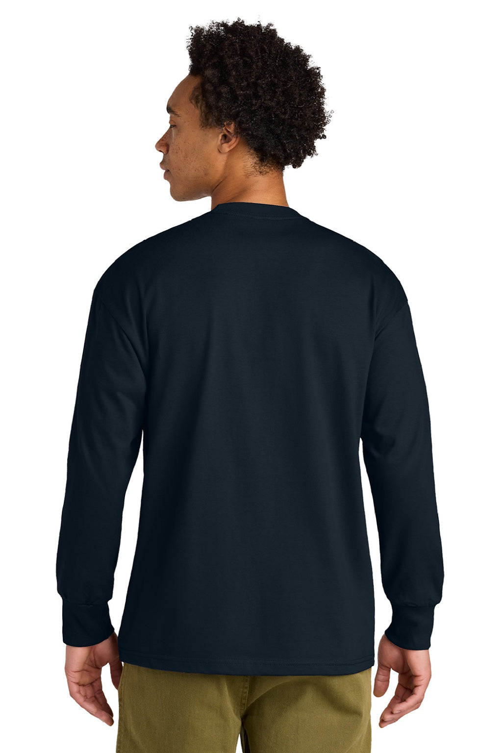 Mens Long Sleeve Crewneck T-Shirt - Midnight Navy Blue - COMING SOON