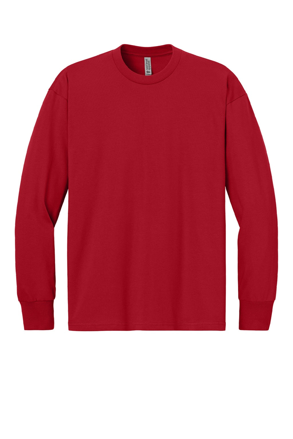 Mens Long Sleeve Crewneck T-Shirt - Red - COMING SOON