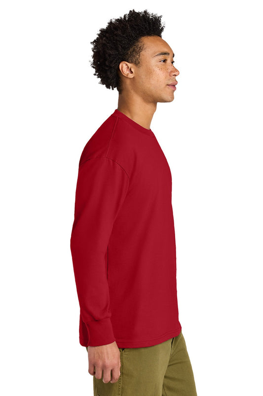 Mens Long Sleeve Crewneck T-Shirt - Red - COMING SOON