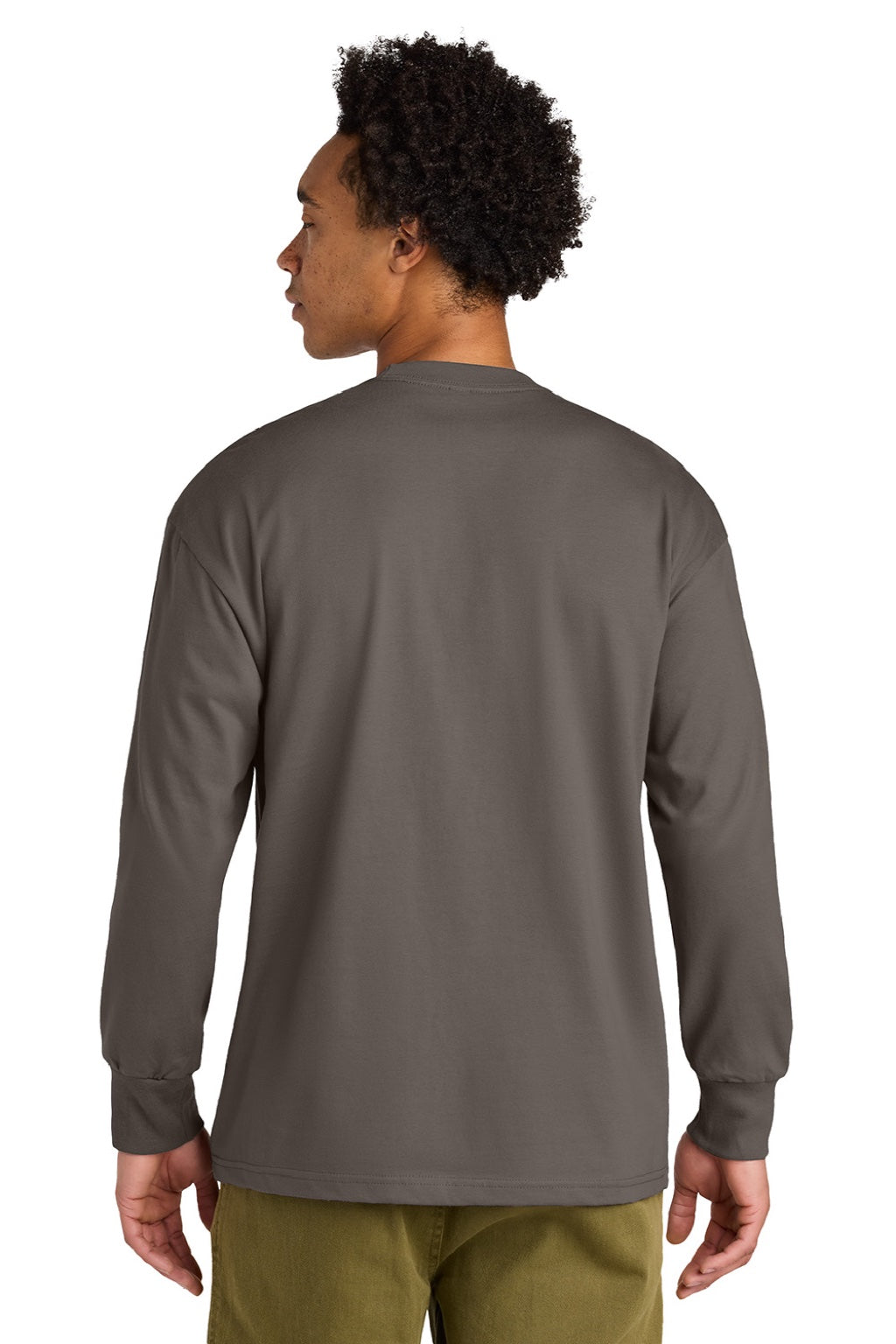 Mens Long Sleeve Crewneck T-Shirt - Shiitake Grey - COMING SOON