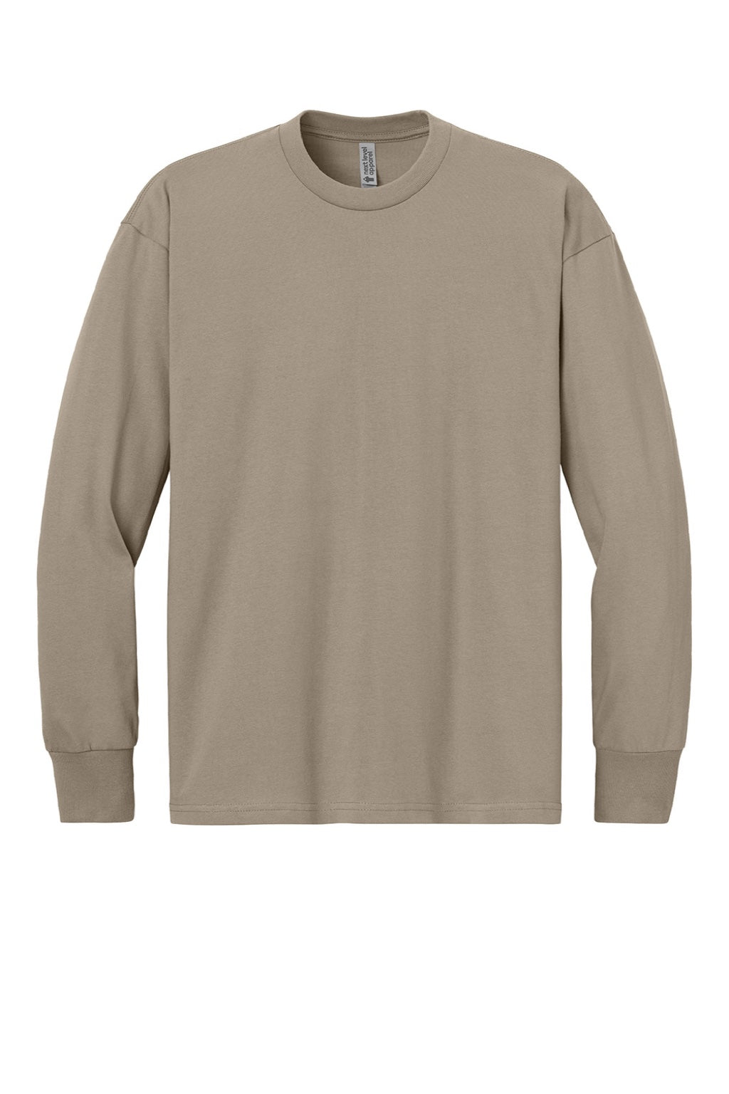 Mens Long Sleeve Crewneck T-Shirt - Tan - COMING SOON