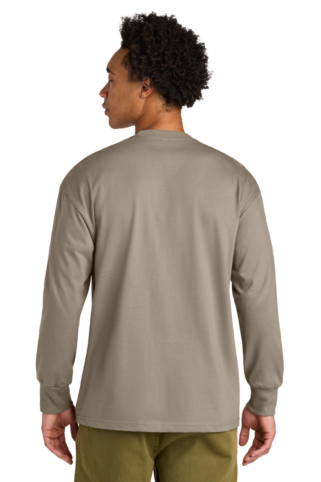 Mens Long Sleeve Crewneck T-Shirt - Tan - COMING SOON