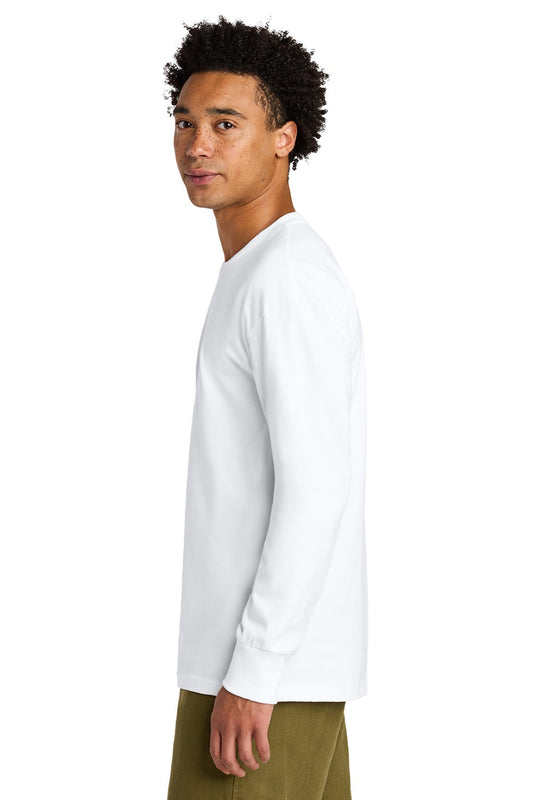 Mens Long Sleeve Crewneck T-Shirt - White - COMING SOON
