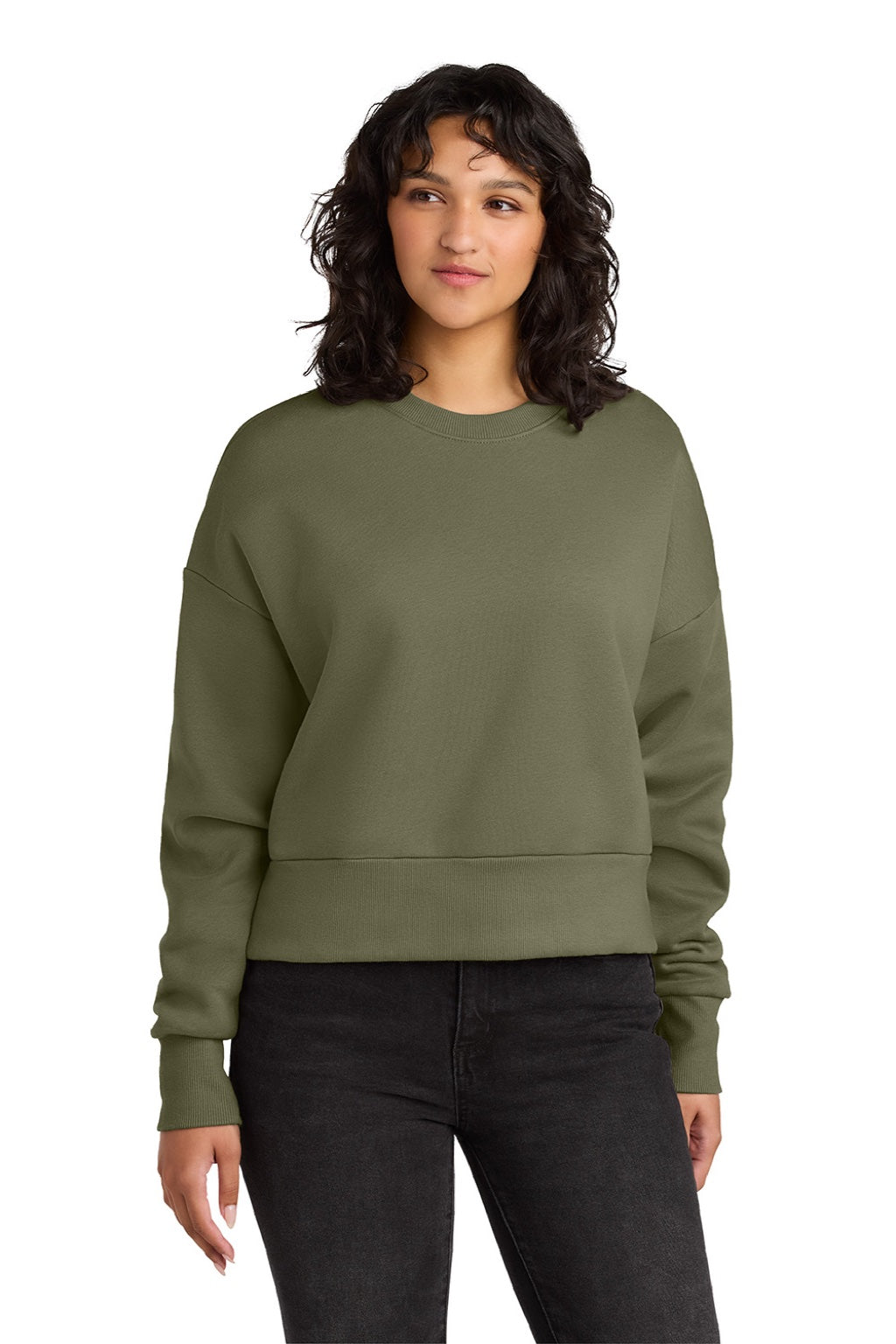 Womens Crewneck Sweatshirt - Light Olive Green - COMING SOON