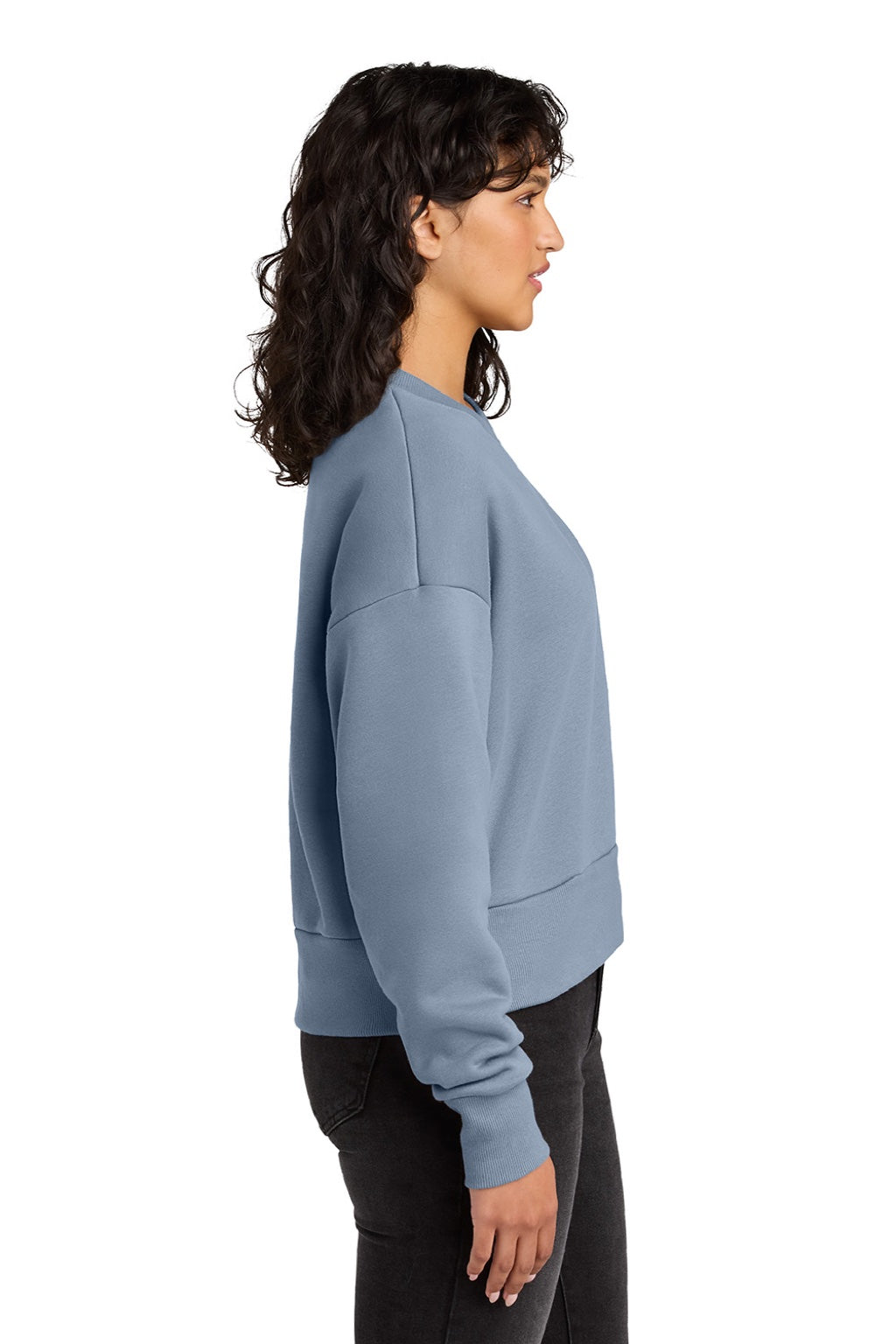 Womens Crewneck Sweatshirt - Stonewashed Denim Blue - COMING SOON