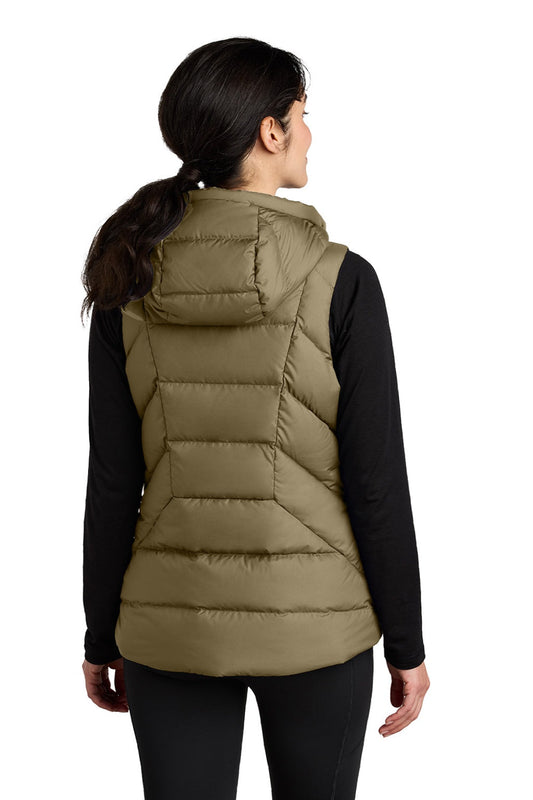 Womens Coldsnap Down Filled Full Zip Hooded Vest - Loden - COMING SOON