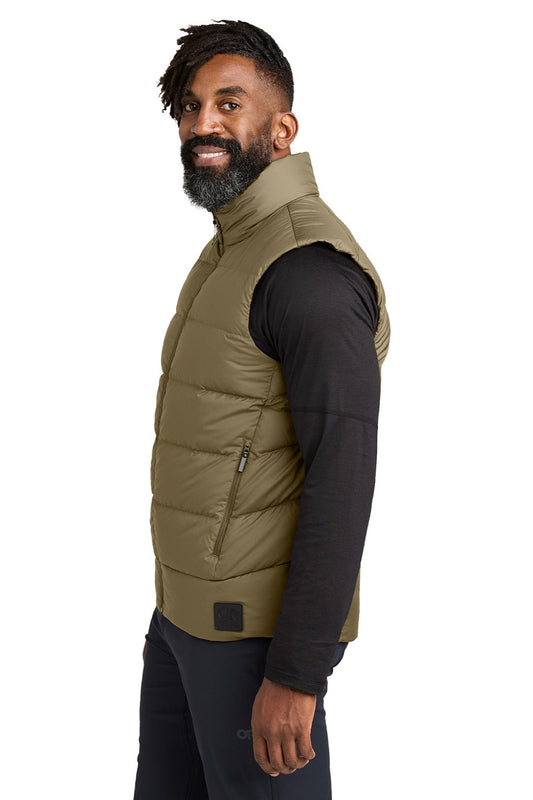 Mens Coldsnap Down Filled Full Zip Hooded Vest - Loden - COMING SOON
