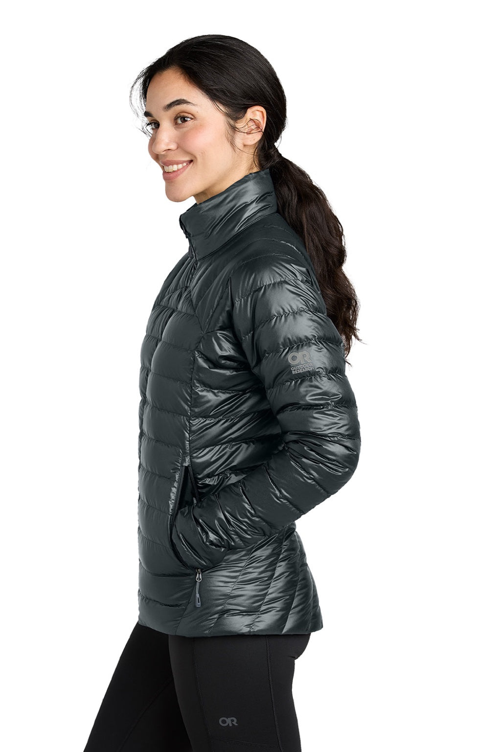 Womens 800 Tech Down Filled Full Zip Jacket - Black - COMING SOON