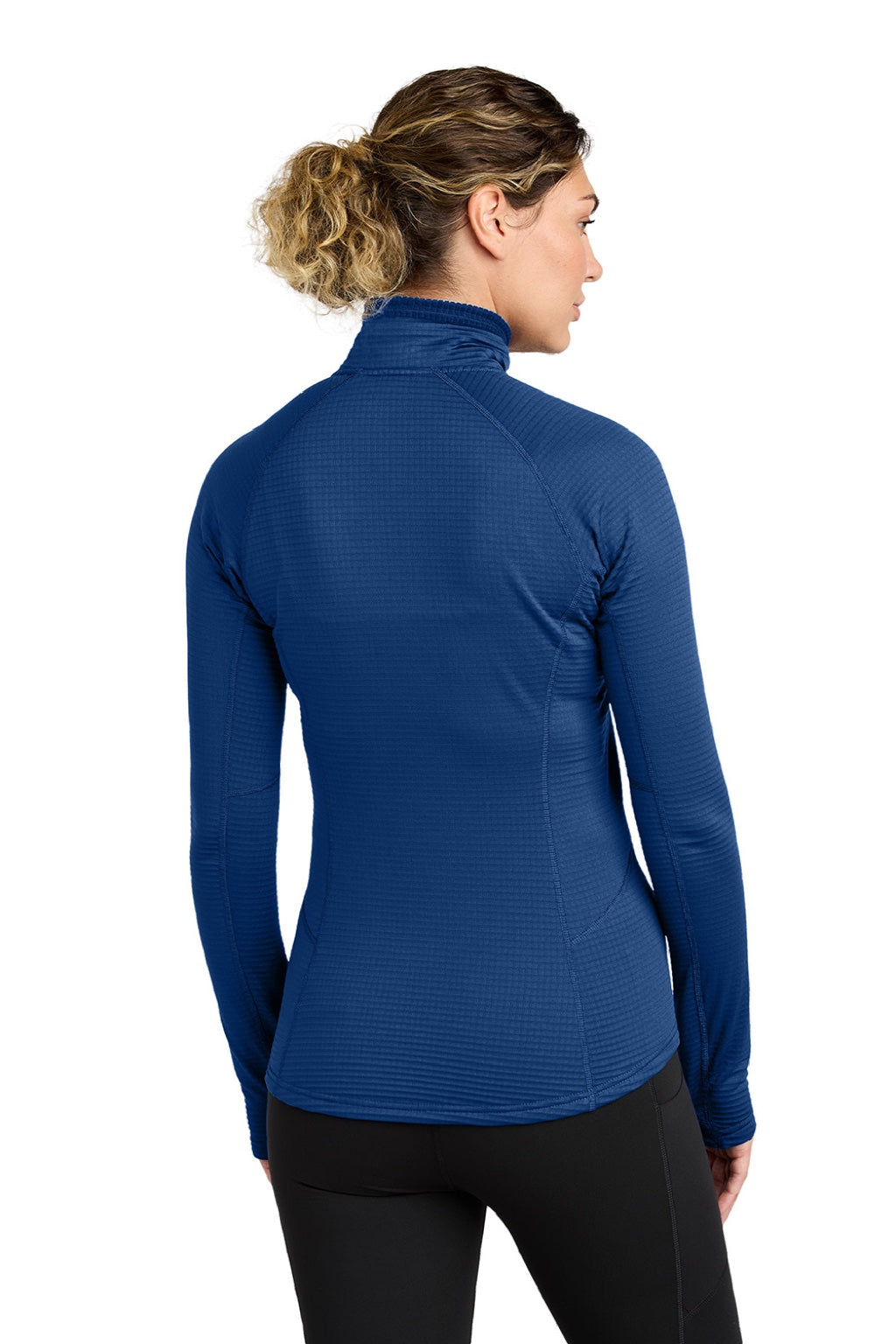 Womens Tech Grid Fleece 1/4 Zip Sweatshirt - Galaxy Blue - COMING SOON