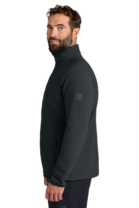 Mens Grid Soft Shell Full Zip Jacket - Black - COMING SOON