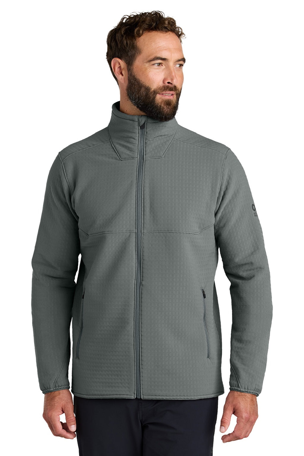 Mens Grid Soft Shell Full Zip Jacket - Grey - COMING SOON