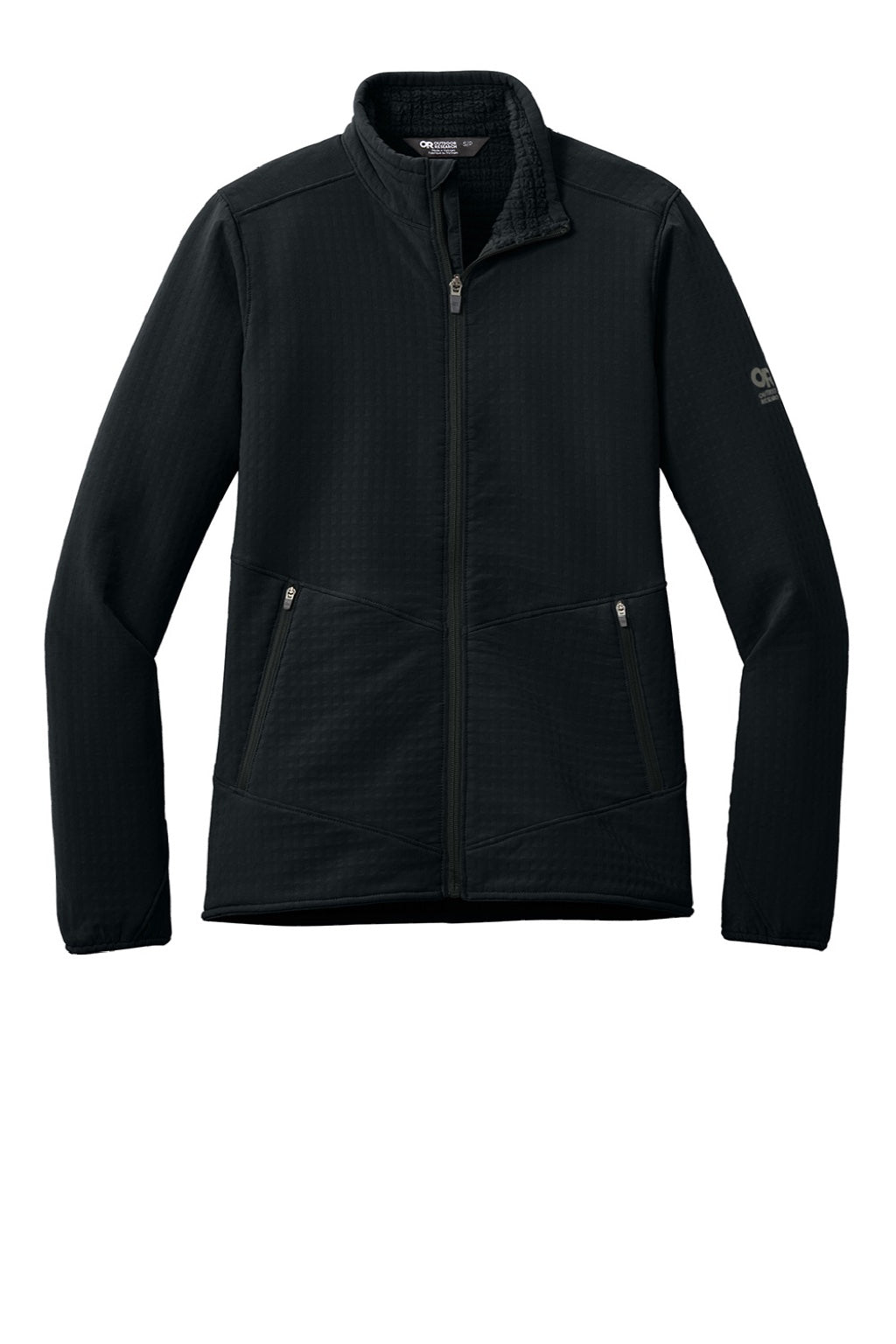Womens Grid Soft Shell Full Zip Jacket - Black - COMING SOON