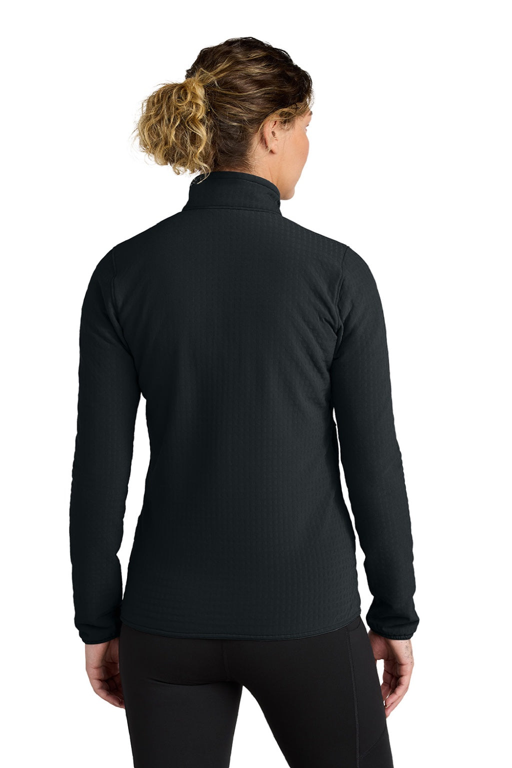 Womens Grid Soft Shell Full Zip Jacket - Black - COMING SOON
